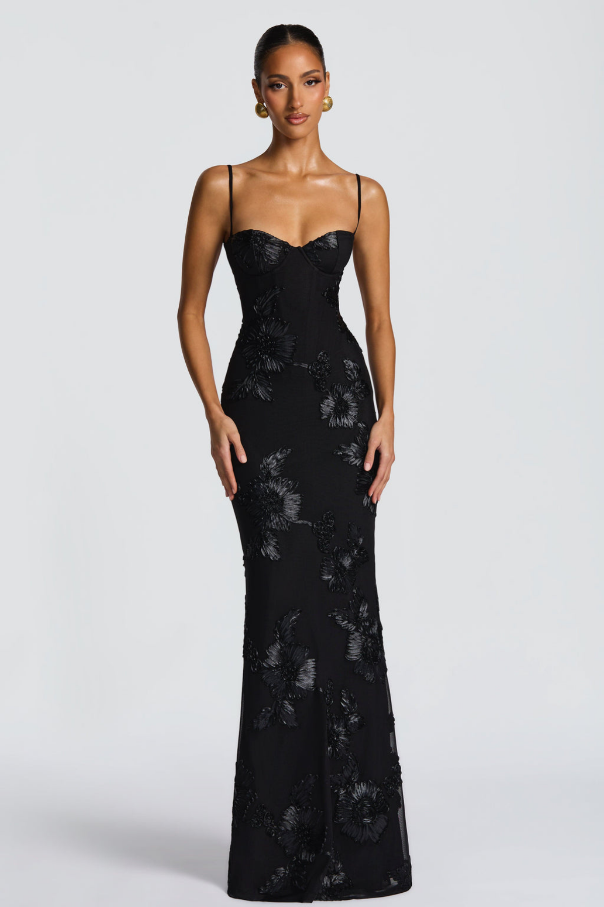 Harlow Women's Floral Maxi Dress - flat lay