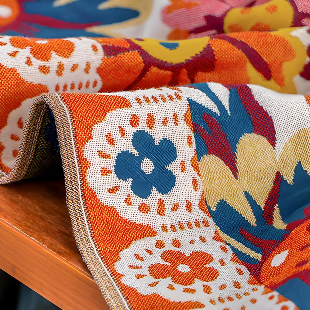 Reversible Cotton Bath Towel | Floral Print