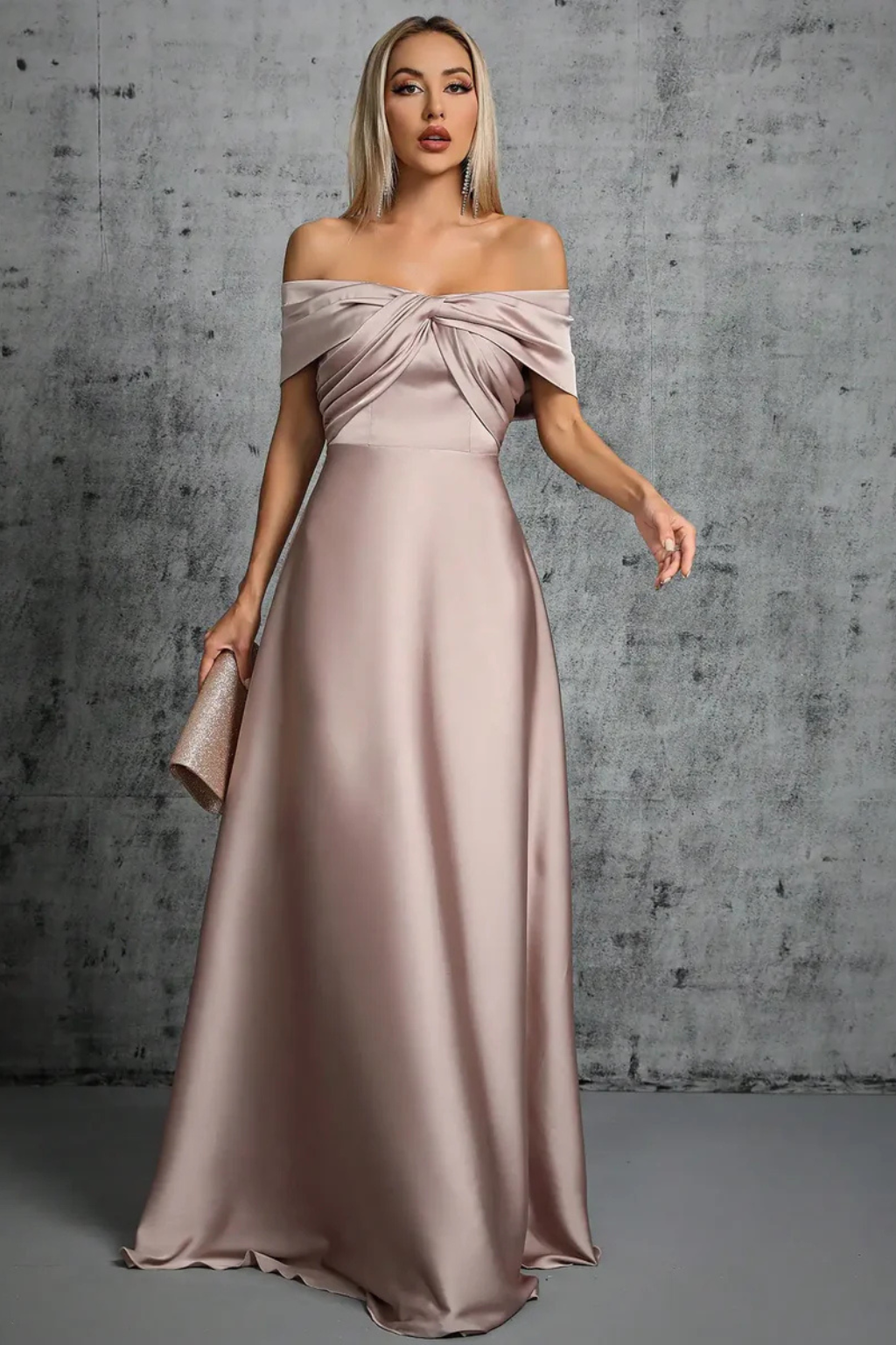 Mabel Women's Pleated Maxi Dress - front view