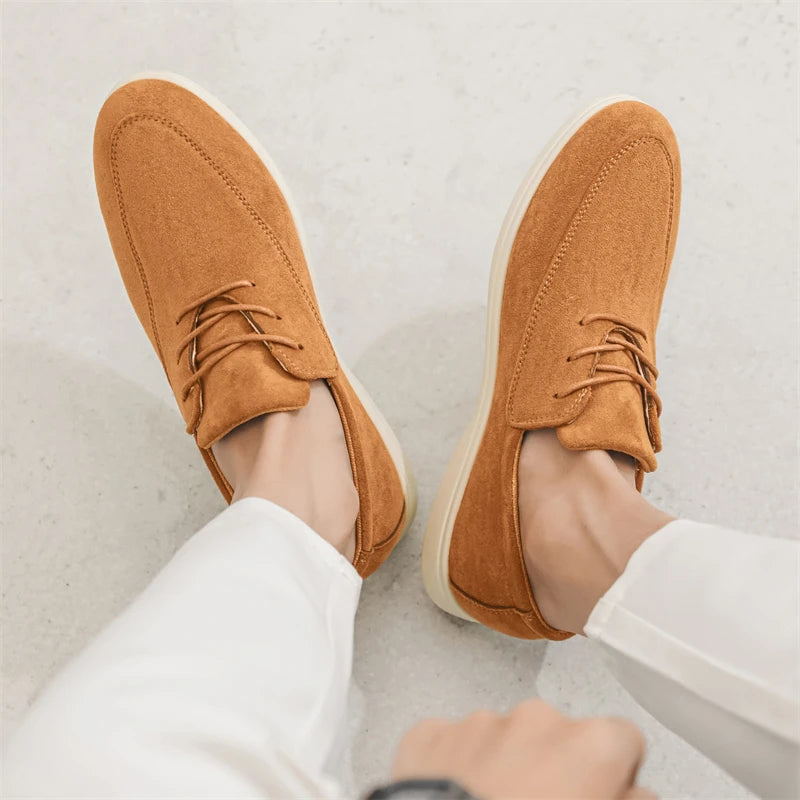 Astrid Women's Suede Loafers - fabric and finish detail