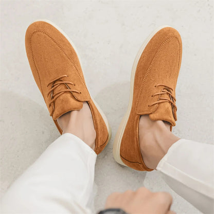 Astrid Women's Suede Loafers - fabric and finish detail