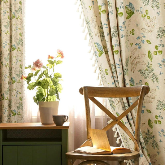 Wildflower Veil Curtains | 80% Light Block, Energy-Saving