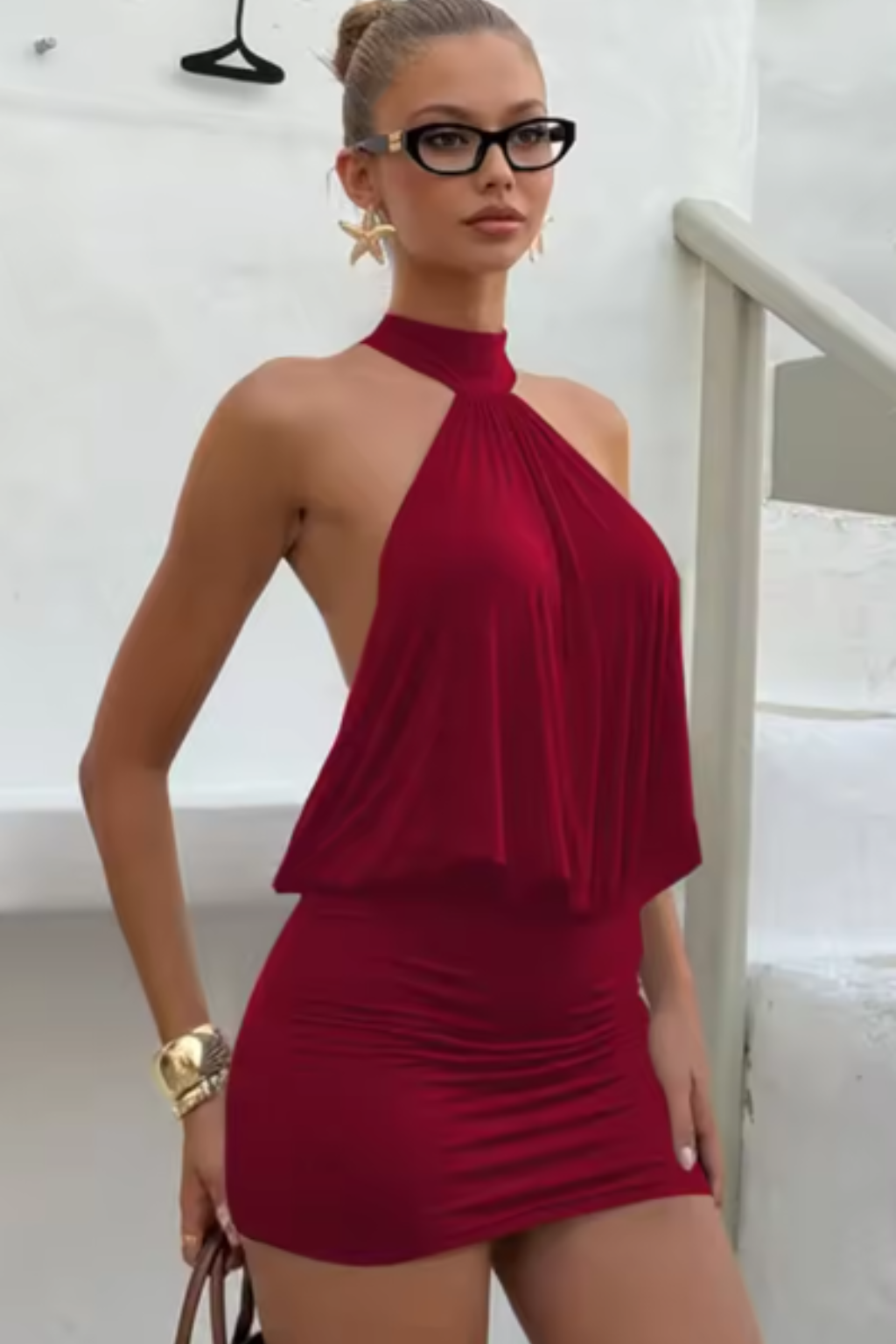 Dahlia Women's Mini Dress - shown in use
