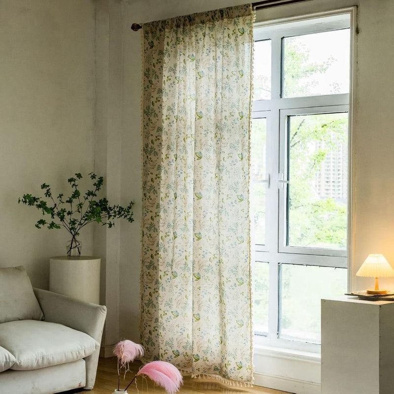 Wildflower Veil Curtains | 80% Light Block, Energy-Saving