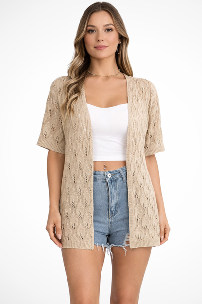 Perla Women's Crochet Cardigan - full-length view