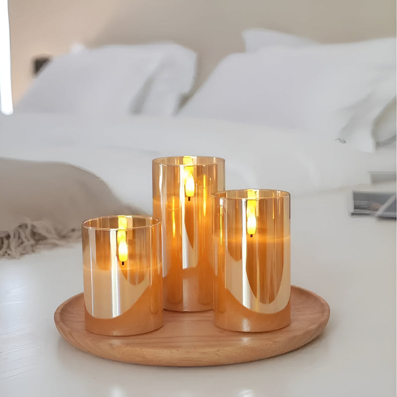 Ethereal 3D Flameless Candle Set | Realistic Flame, Timer & Dimming