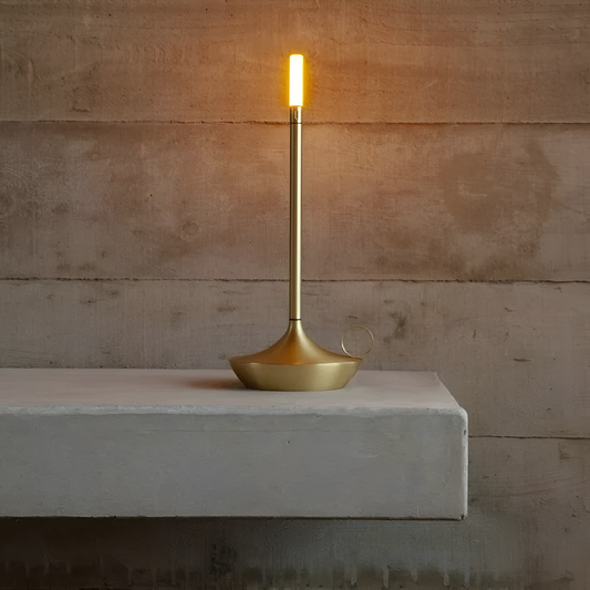 Portable Cylindrical Aluminium Table Lamp