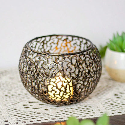 Glow Sphere Geometric Tealight Holder