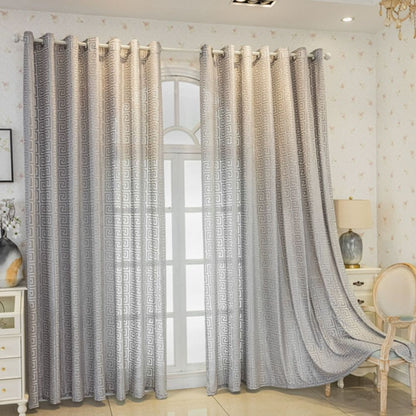 Imperial Maze Embroidered Curtain | Velvet-Touch, Light-Filtering