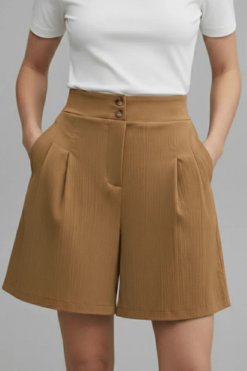 Greta Women's Pleated Shorts - shown in use