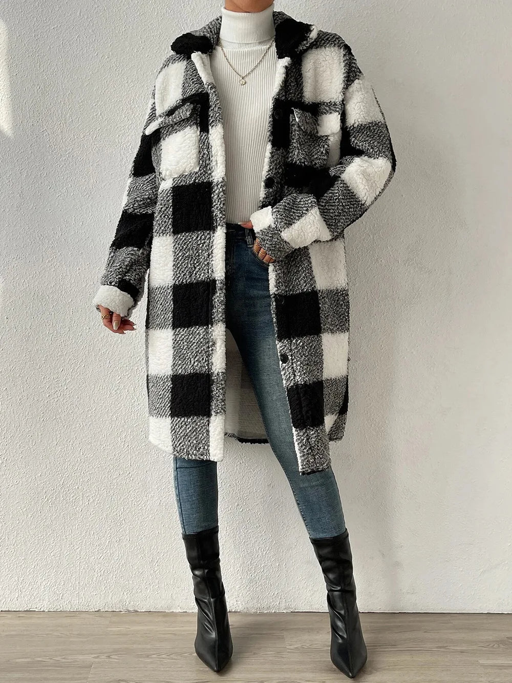 Ottilie Women's Plaid Jacket - flat lay