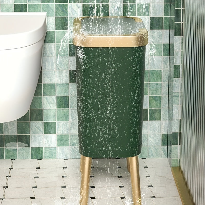 15L Odour-Sealing Trash Can with Elevated Legs – Modern Waste Bin for Kitchen and Bathroom 5