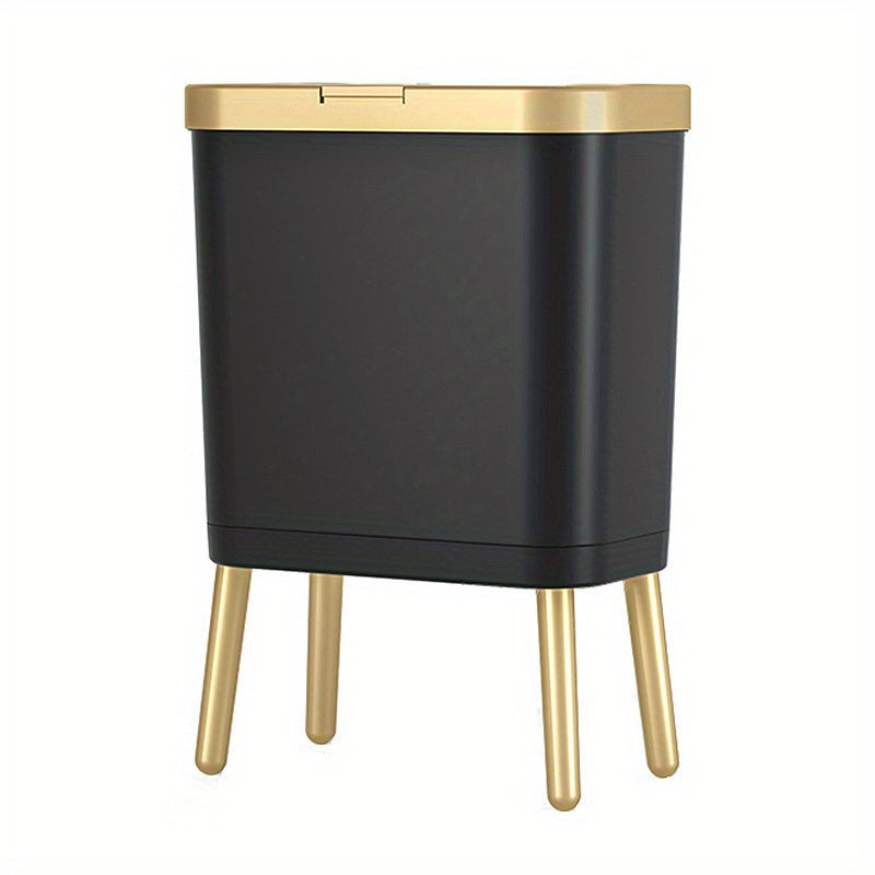 15L Odour-Sealing Trash Can with Elevated Legs – Modern Waste Bin for Kitchen and Bathroom 6