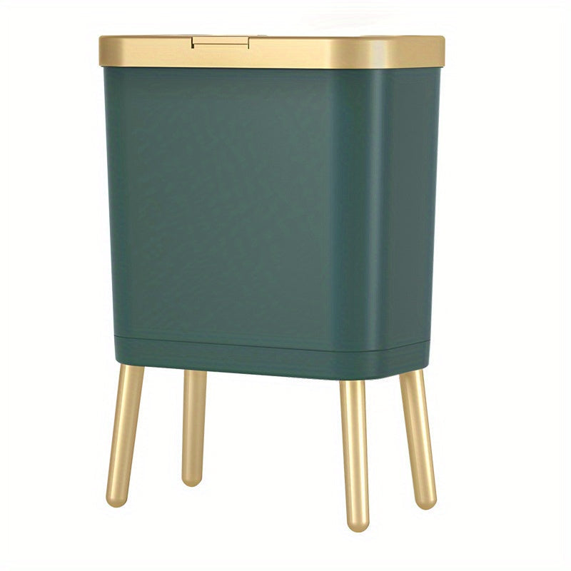 15L Odour-Sealing Trash Can with Elevated Legs – Modern Waste Bin for Kitchen and Bathroom 7
