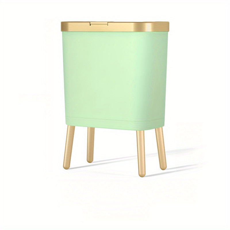15L Odour-Sealing Trash Can with Elevated Legs – Modern Waste Bin for Kitchen and Bathroom 8