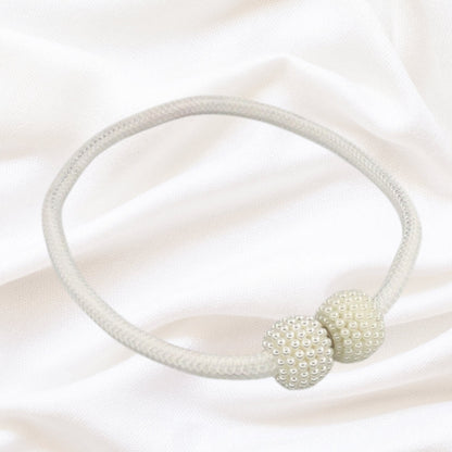 Magnetic Pearl Curtain Tie Backs | No-Hook, 2-Pack