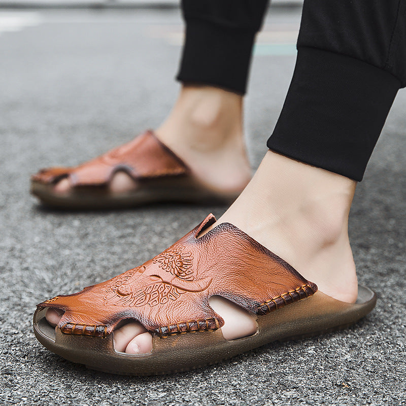 Bruno Men's Sandals | Cutout, Leather, Open Toe