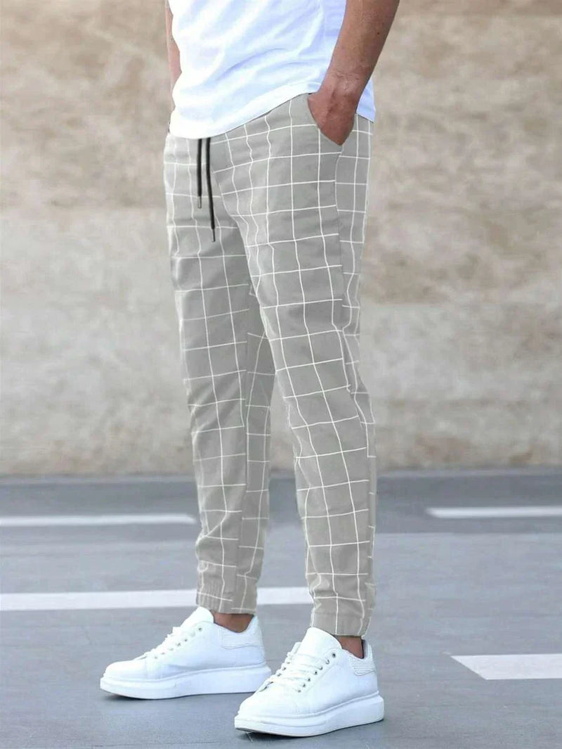 Ezra Men's Plaid Fit Pant | Modern