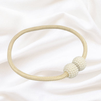 Magnetic Pearl Curtain Tie Backs | No-Hook, 2-Pack