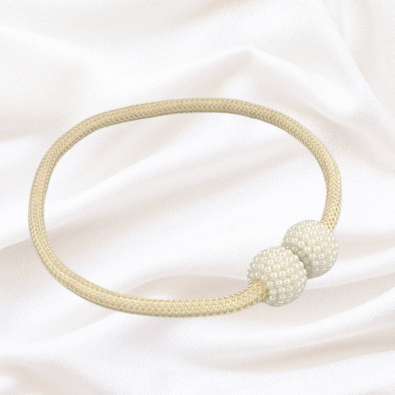 Magnetic Pearl Curtain Tie Backs | No-Hook, 2-Pack