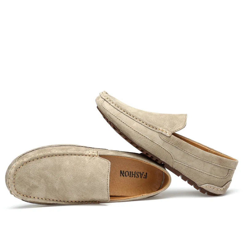 Wilder Men's Suede Loafers - fabric and finish detail
