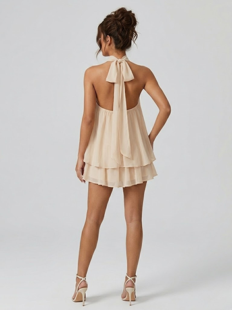 Dahlia Women's Ruffled Mini Dress - styled view