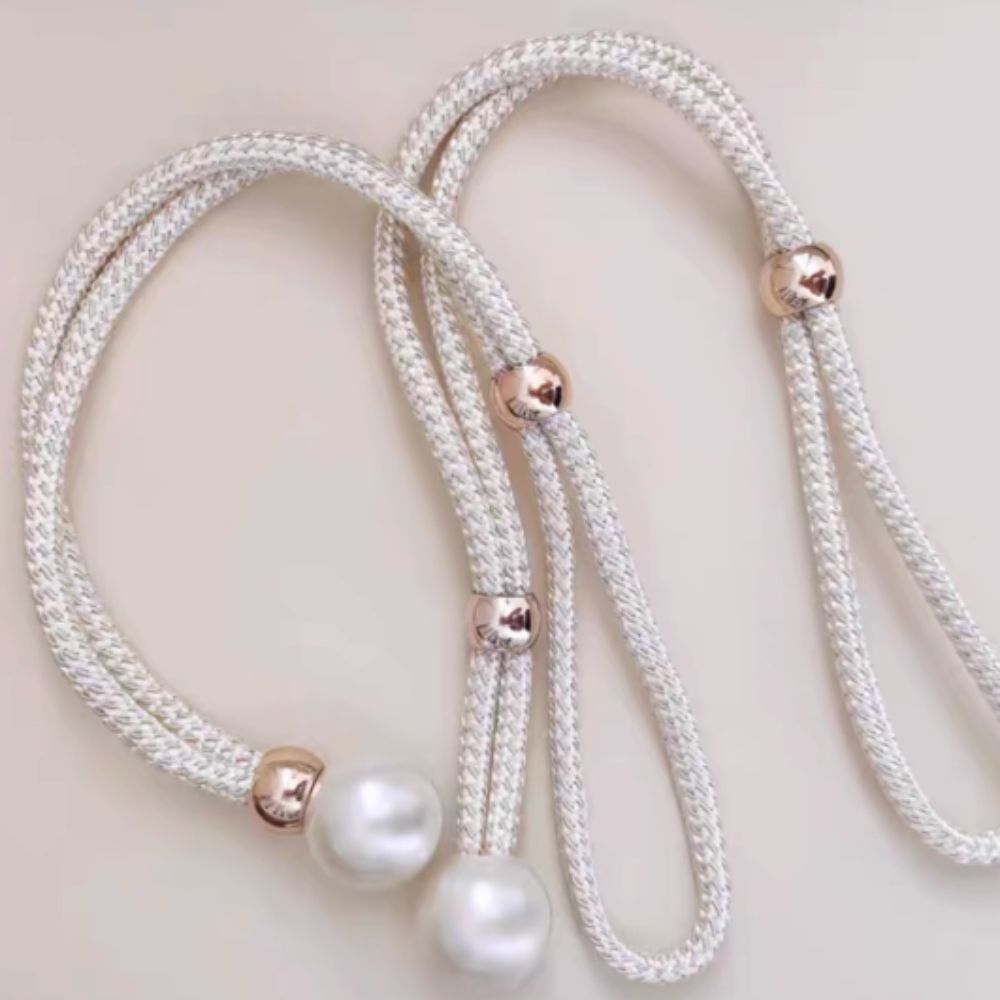 Lustrous Pearl Curtain Tie Backs | Faux Pearl, Adjustable 2-Pack