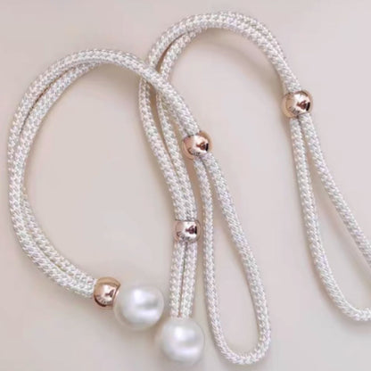 Lustrous Pearl Curtain Tie Backs | Faux Pearl, Adjustable 2-Pack