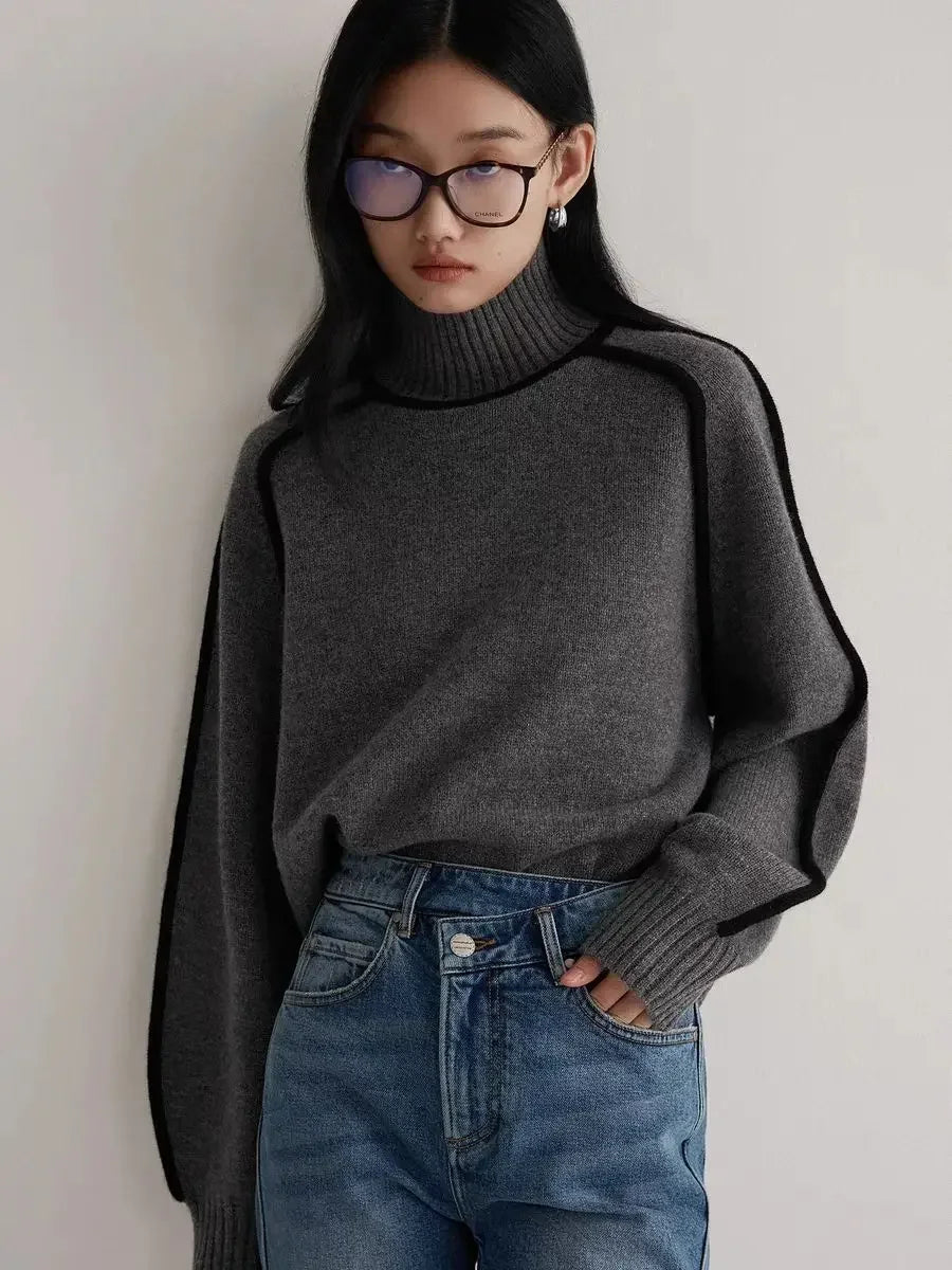 Juliette Women's Knit Turtleneck - back view