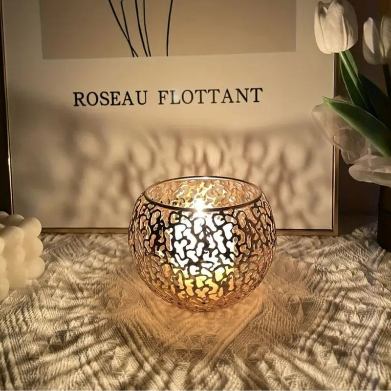 Glow Sphere Geometric Tealight Holder