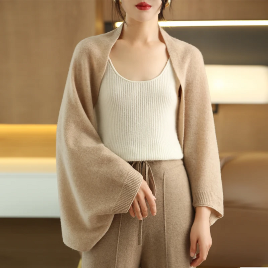 Lumi Women's Merino-wool Shawl - styled view