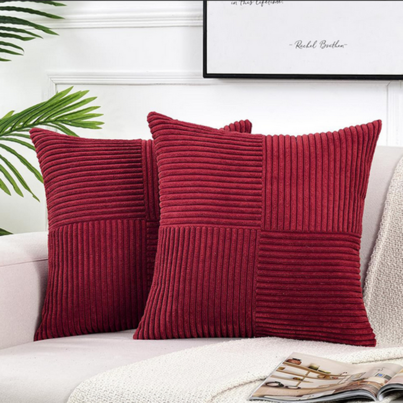 Fern Rustic Corduroy Cushion Cover | Soft Cover, Living Room