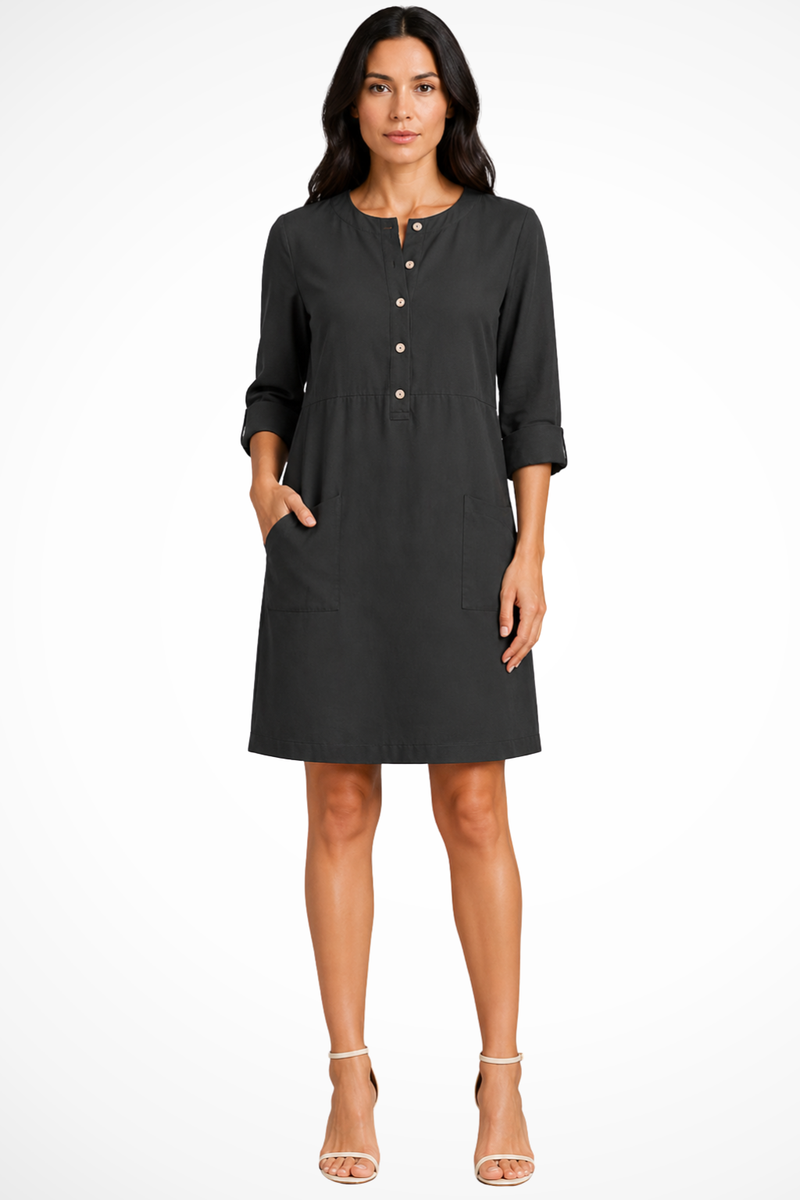 Kira Women's Linen Shirt Dress | Long Sleeve