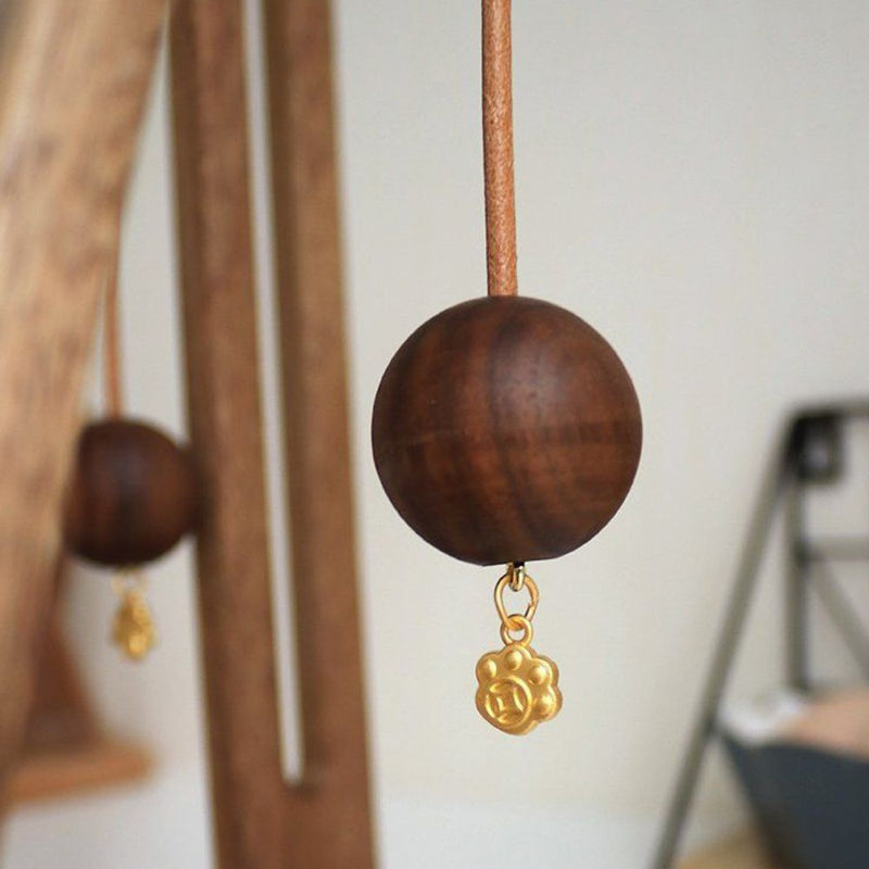 Acacia Wood Paper Roll Stand | Anti-Slip Base, Minimalist Decor