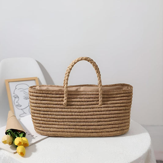 Handwoven Straw Tote Bag