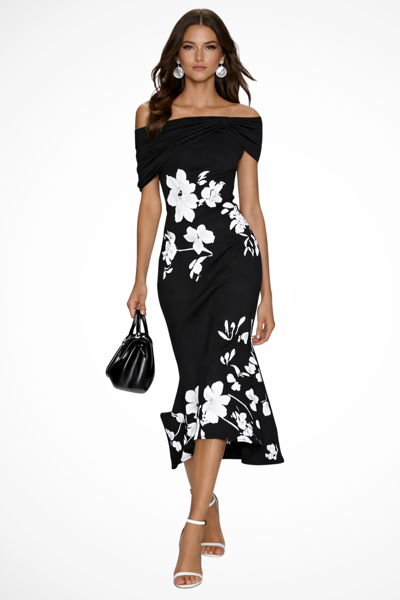 Rosa Women's Floral Dress - fabric and finish detail