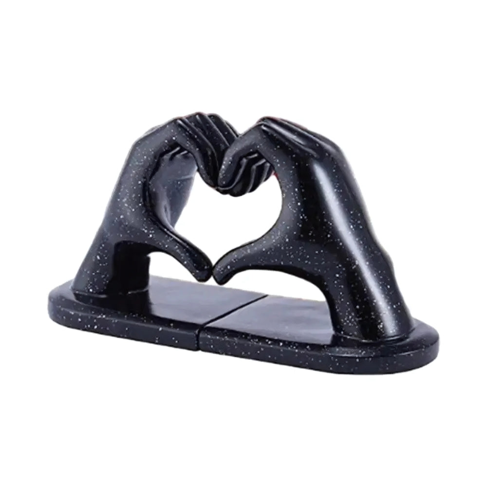 Amora Resin Love Gesture Bookends | Sculpted Hands, Non-Slip Base