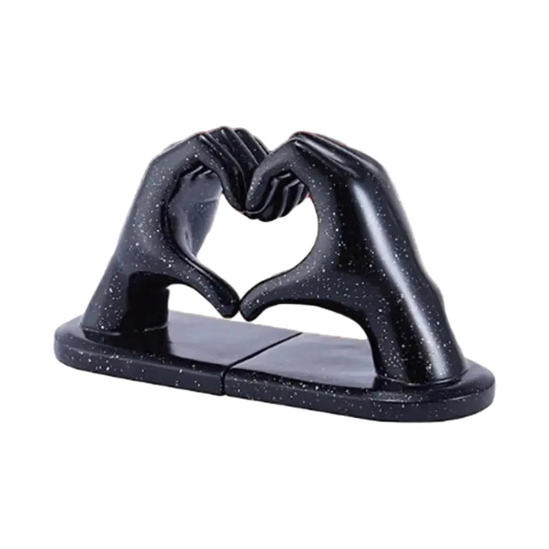 Amora Resin Love Gesture Bookends | Sculpted Hands, Non-Slip Base