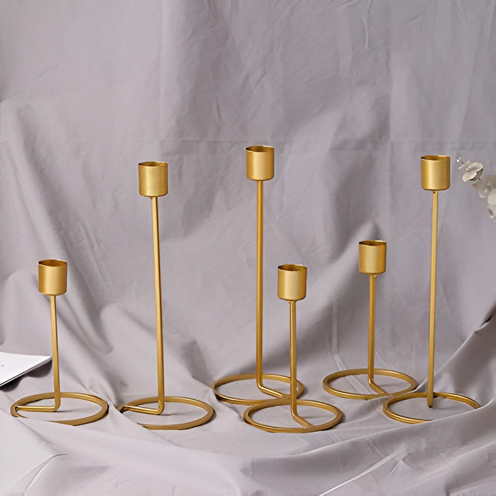 Golden Boho Metal Candle Holder