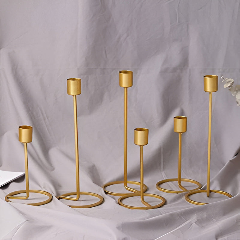 Golden Boho Metal Candle Holder