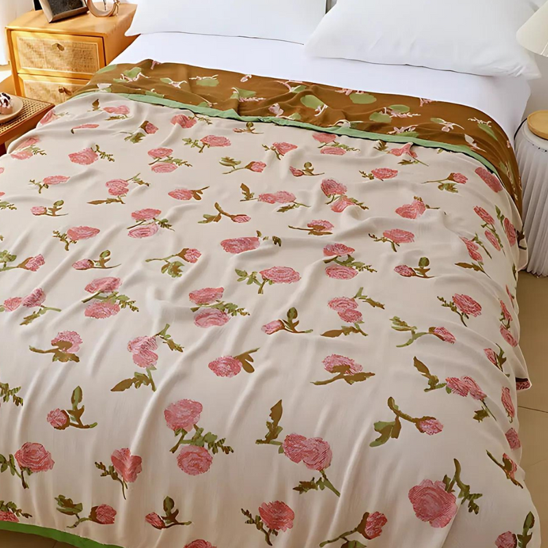 Bamboo Fiber Rural Rose Cooling Blanket | Bamboo Fiber, Cooling Fabric
