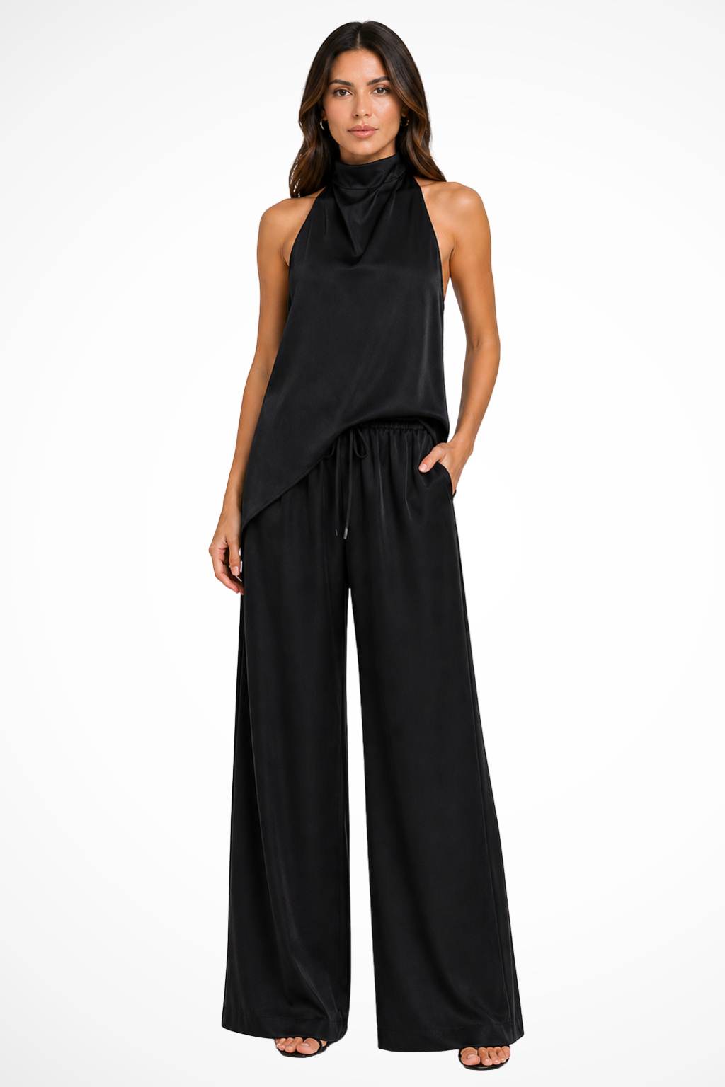 Clara Women's Wide Leg Trousers - front view