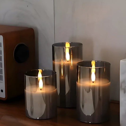 Ethereal 3D Flameless Candle Set | Realistic Flame, Timer & Dimming