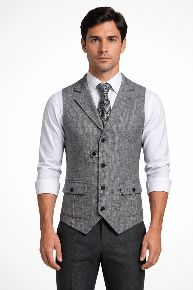 Theo Men's Vest - close-up detail