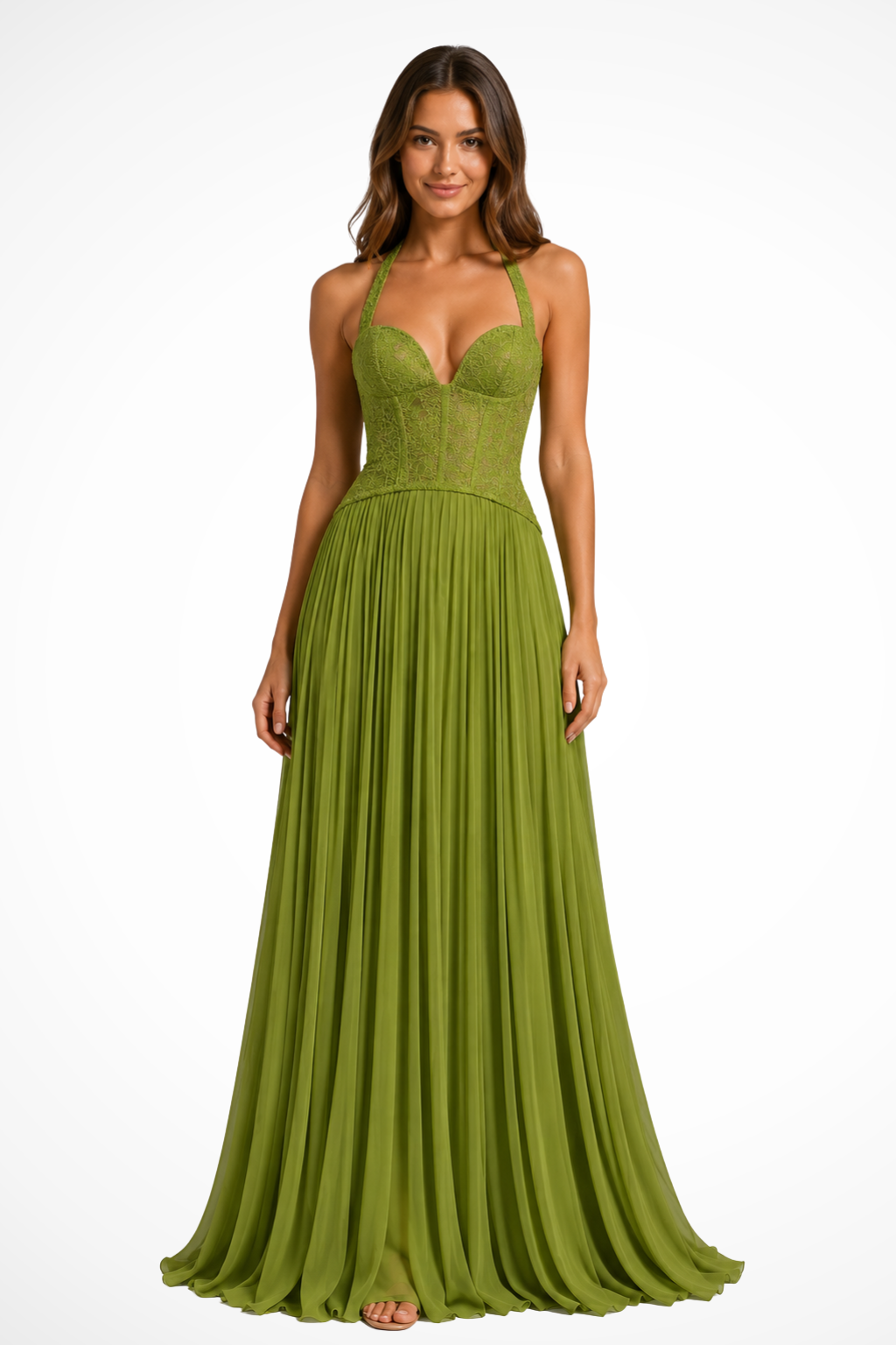 Tilda Women's Pleated Maxi Dress - front view