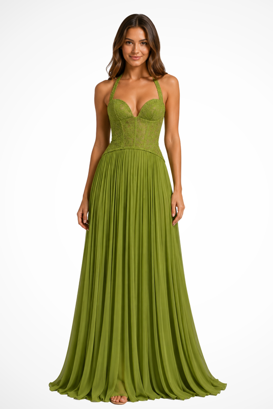 Tilda Women's Pleated Maxi Dress - front view