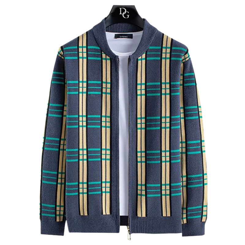 Elsie Women's Plaid Cardigan - fabric and finish detail