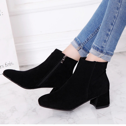 Ulla Women's Block Heel Ankle Boots - front view