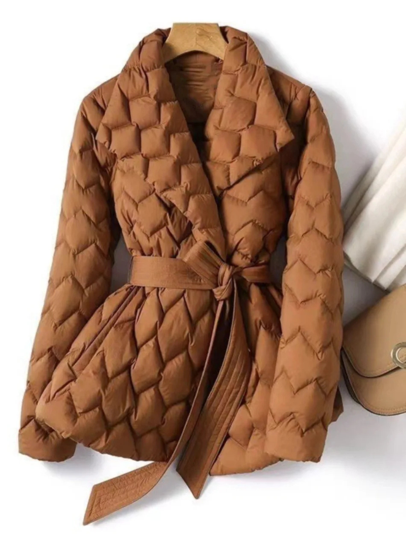 Opal Women's Quilted Coat | Black, Beige