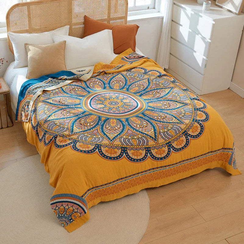 Isle Golden Lotus Comfort Reversible Blanket | Reversible, Year-Round